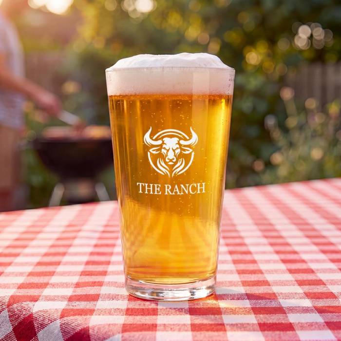 The Ranch: Clear Cut Pint Glass 