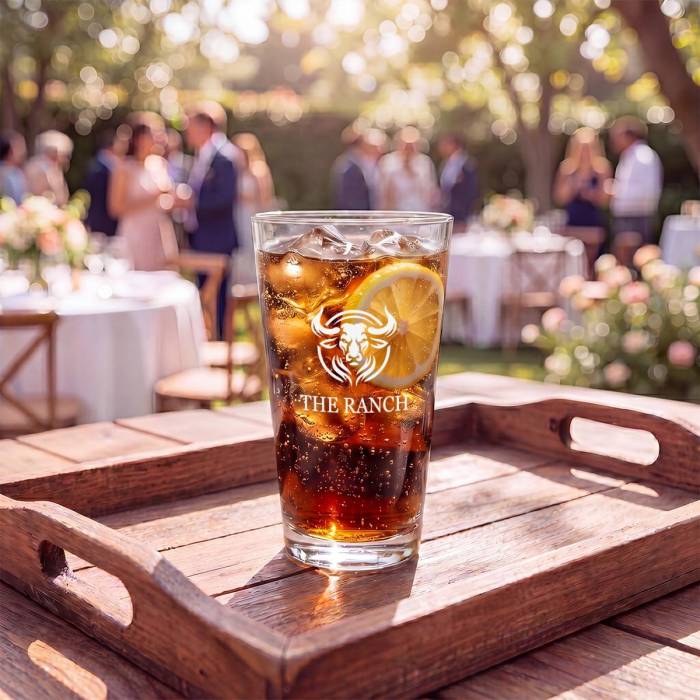 Clear Cut Pint Glass